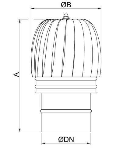 SOMBRERO EXTRACTOR GALVANIZADO ø 130 mm