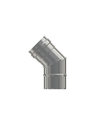 CODO PELLET INOXIDABLE 316L ø 80 mm a 45º