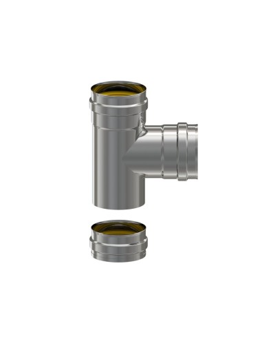 TE PELLET INOXIDABLE 316L ø 80 mm a 90º C/COLECTOR