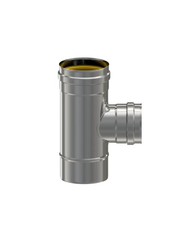 TE PELLET INOXIDABLE 316L ø 100 mm 90º C/INJERTO 80