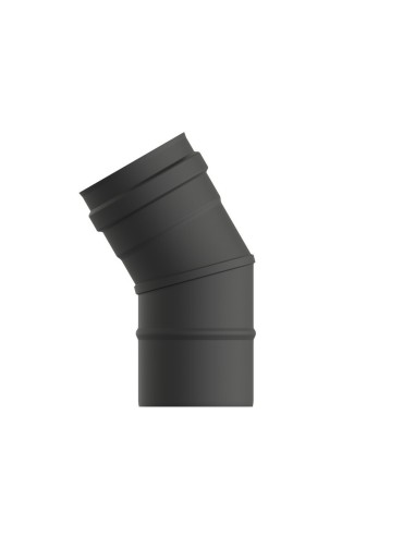 CODO PELLET VITRIFICADO NEGRO MATE ø 80 mm a 30º