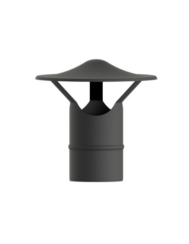 SOMBRERO CHINO PELLET VITRIFICADO NEGRO MATE ø 80 mm