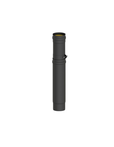 TUBO EXTENSIBLE PELLET VITRIFICADO NEGRO MATE ø 80 mm L. 940 mm