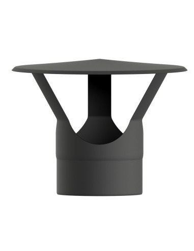 SOMBRERO CHINO VITRIFICADO NEGRO MATE ø 120 mm